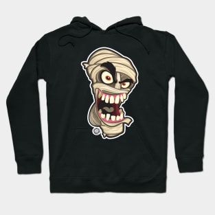 Halloween Mummy Head Shot Smiling Hoodie